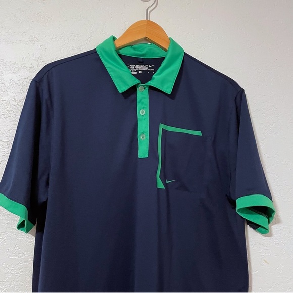 Nike Golf Dri- Fit Tour Performance Pocket Golfing Polo Shirt Men’s L Navy Blue​ - Picture 3 of 9
